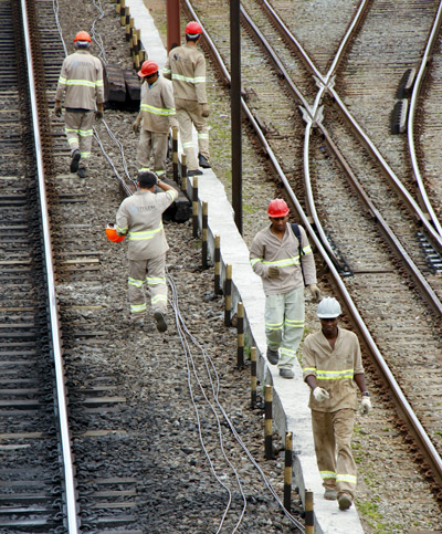 Railroad workers