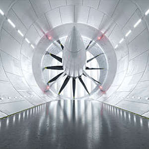 Wind Tunnel with bright backlight